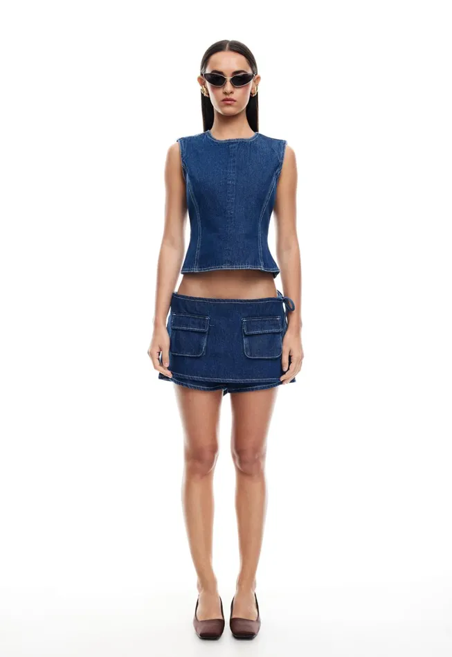 Denim Women Lioness Fashion COUNTRYSIDE TOP Blue Denim