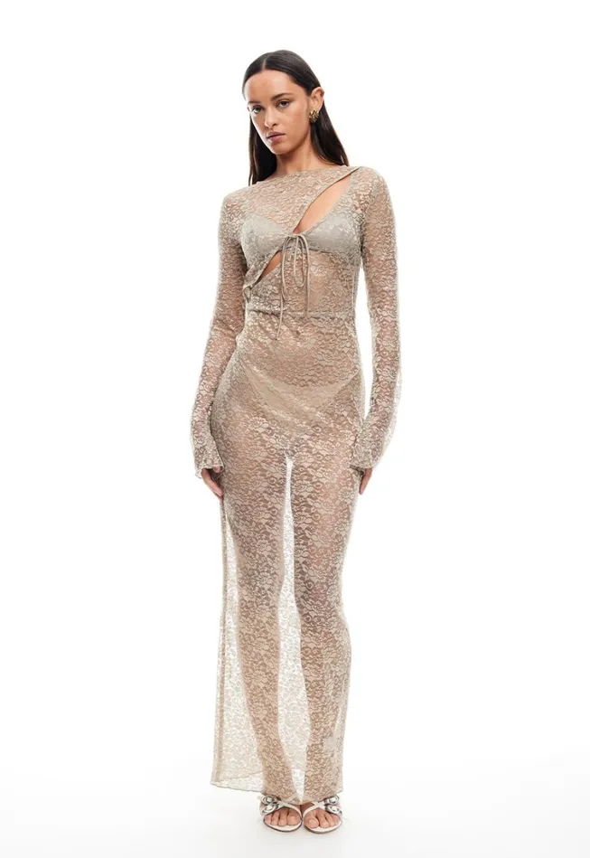 Dresses Women Lioness Fashion FEVER LACE MAXI DRESS Sage Dresses Women Lioness Fashion FEVER LACE MAXI DRESS Sage