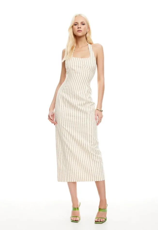 Dresses Women Lioness Fashion LES DEUX MIDI DRESS Cream Stripe
