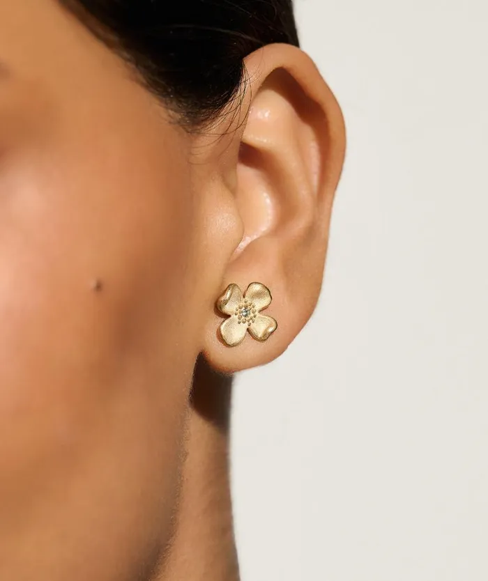 Earrings Women Olivia Burton Dogwood Flower Gold Stud Earrings