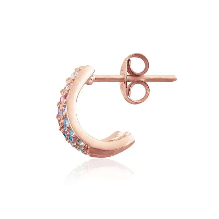 Earrings Women Olivia Burton Rose Gold Rainbow Claw Earrings