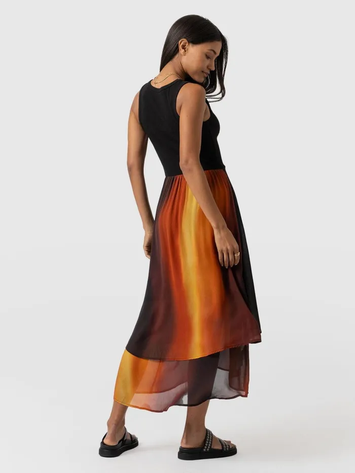 Etta Layered Dress 8211 Amber Gradient Amber Gradient Women Saint And Sofia Dresses