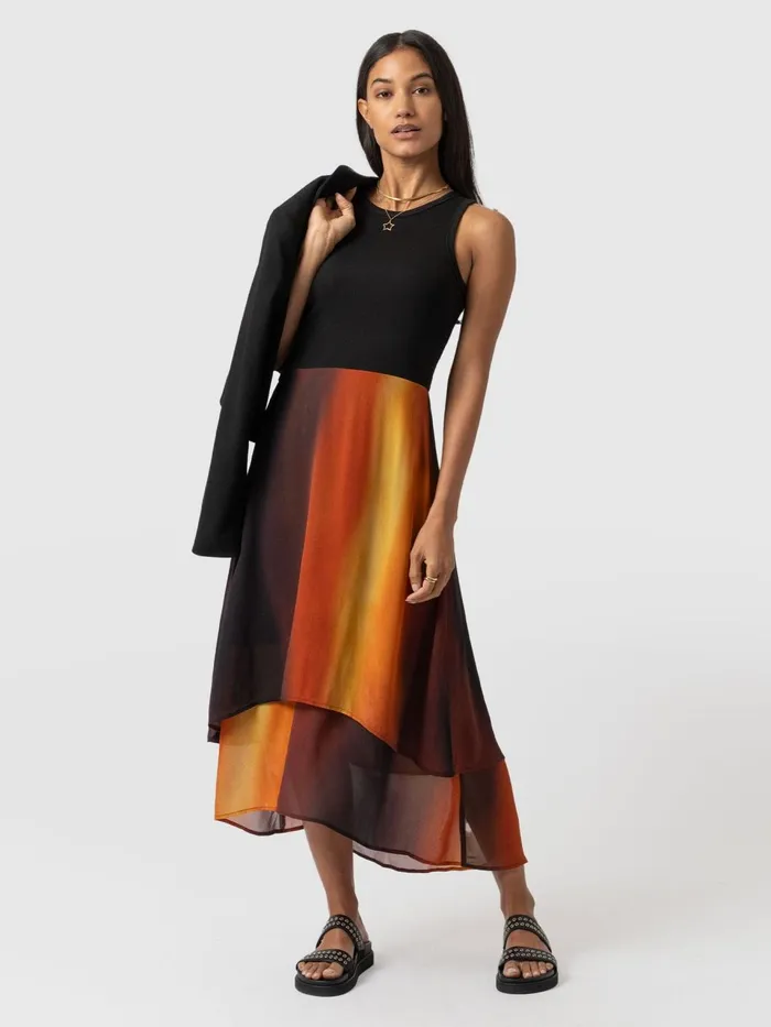 Etta Layered Dress 8211 Amber Gradient Amber Gradient Women Saint And Sofia Dresses
