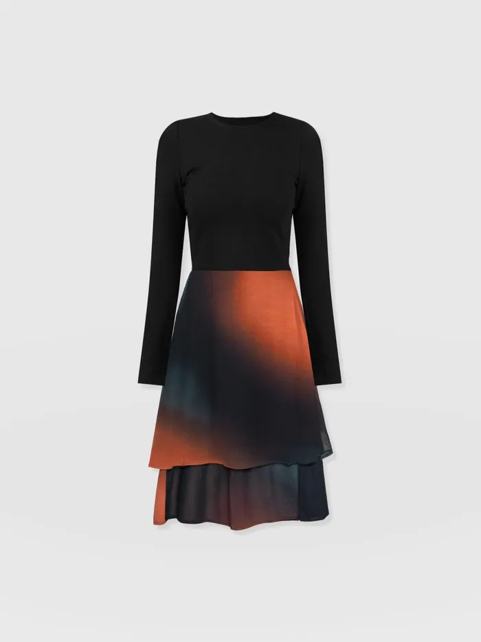 Etta Mini Layered Dress 8211 Orange Coral Orange Coral Women Saint And Sofia Dresses