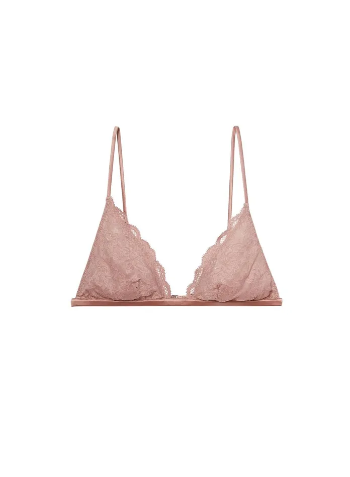 Fleur Du Mal Bras Women Charlotte Triangle Bra Tan