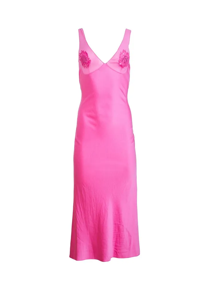 Fleur Du Mal Dresses Women Embellished Cutout Dress Some Like It Hot Pink Fleur Du Mal Dresses Women Embellished Cutout Dress Some Like It Hot Pink