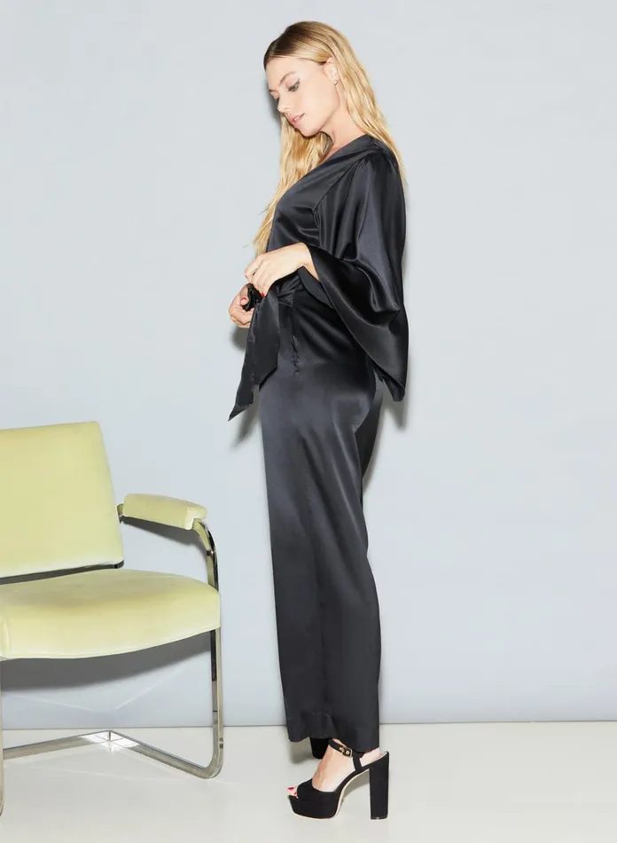 Fleur Du Mal Jumpsuits and Rompers Women Angel Sleeve Jumpsuit Black Fleur Du Mal Jumpsuits and Rompers Women Angel Sleeve Jumpsuit Black