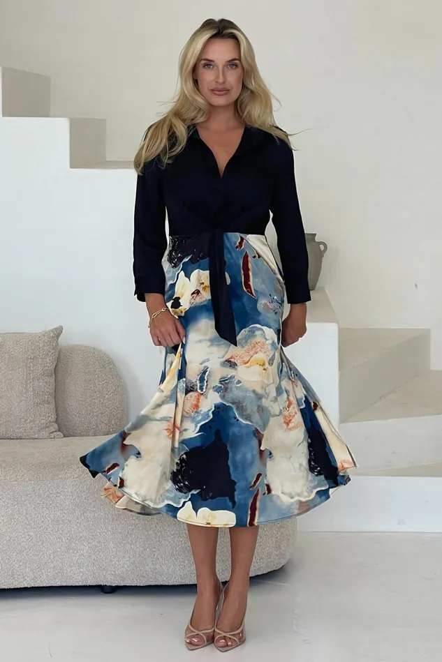Girl In Mind Shirt Dresses Isabella Black And Marble Tie Front Shirt Dress 8211 Women Girl In Mind Shirt Dresses Isabella Black And Marble Tie Front Shirt Dress 8211 Women