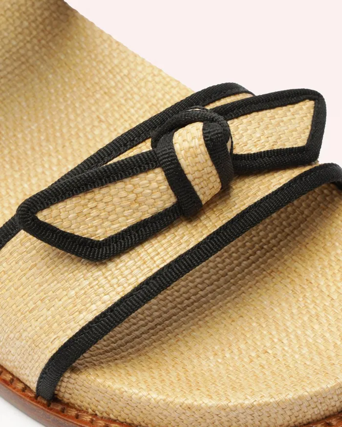 Grosgrain Raffia Sport Sandal Natural Women Alexandre Birman Flats