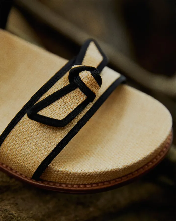 Grosgrain Raffia Sport Sandal Natural Women Alexandre Birman Flats