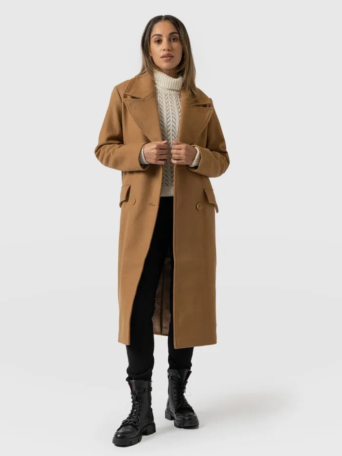 Halcyon Coat 8211 Camel Camel Women Saint And Sofia Coats and Jackets