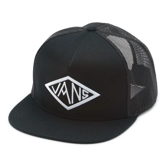 Hats and Beanies Men Vans Dak Diamond Trucker Hat Black