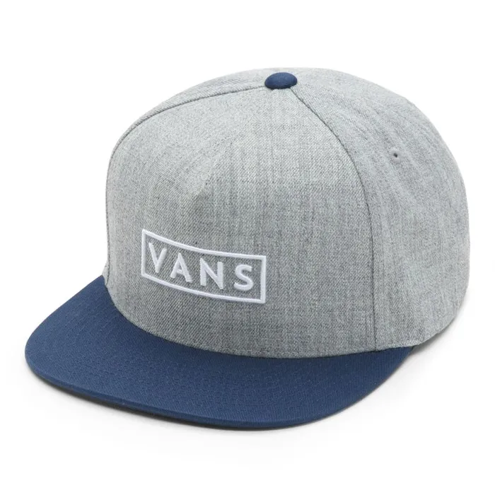 Hats and Beanies Men Vans Easy Box Snapback Hat Heather Greydress Blues