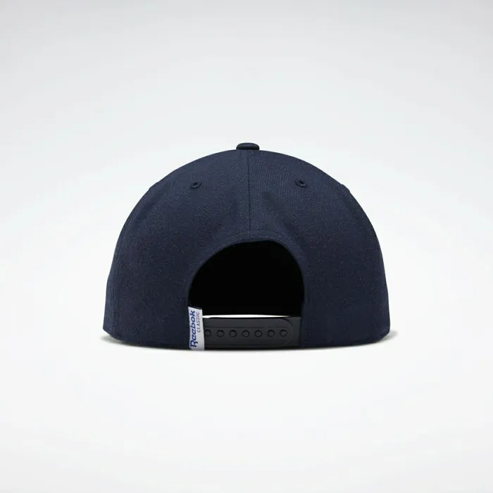 Hats MensWomens Reebok Classics Vector Flat Peak Hat Vector Navy