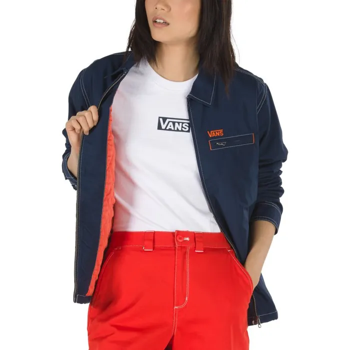 Hoodies and Jackets Women Vans Pro Stitched Station Jacket Dress Blues Hoodies and Jackets Women Vans Pro Stitched Station Jacket Dress Blues