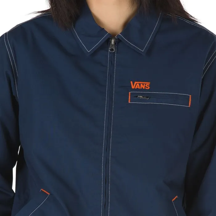 Hoodies and Jackets Women Vans Pro Stitched Station Jacket Dress Blues Hoodies and Jackets Women Vans Pro Stitched Station Jacket Dress Blues