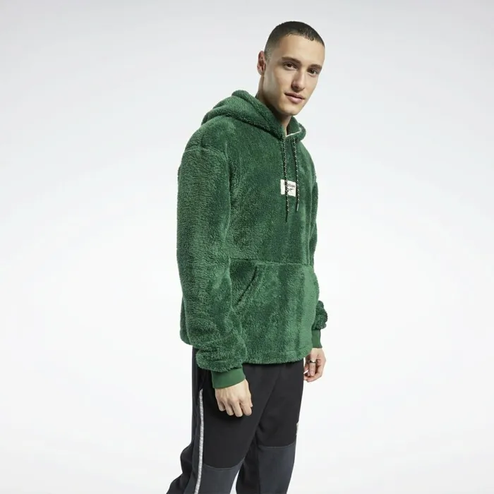 Hoodies and Sweatshirts Mens Reebok Classics Winter Escape Hoodie Utility Green