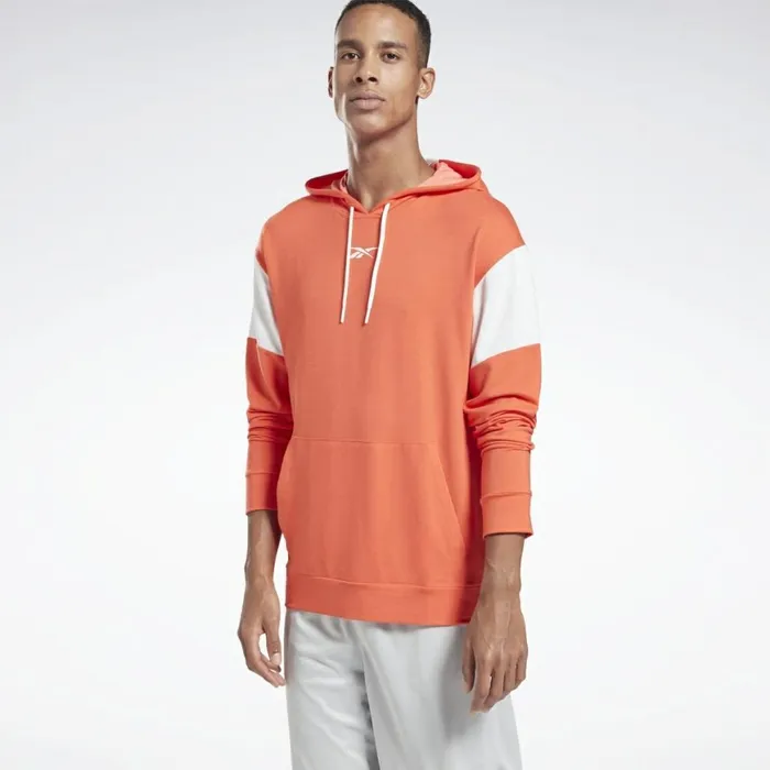 Hoodies and Sweatshirts Mens Reebok Workout Ready Performance Hoodie Semi Orange Flare