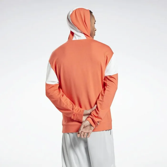 Hoodies and Sweatshirts Mens Reebok Workout Ready Performance Hoodie Semi Orange Flare