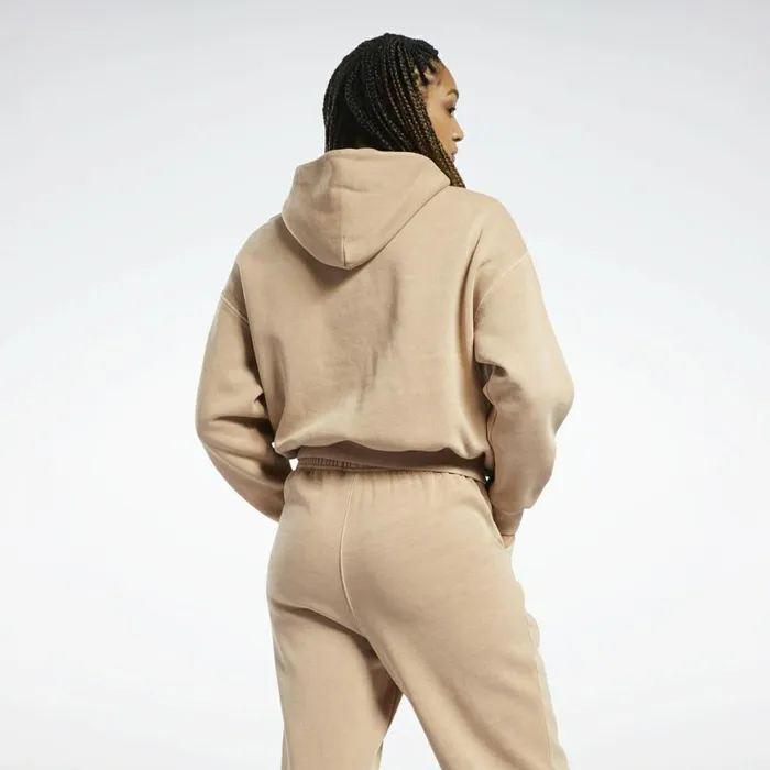 Hoodies and Sweatshirts Womens Reebok Classics Natural Dye Fleece Hoodie Wild Brown
