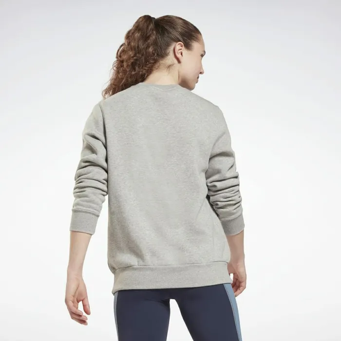 Hoodies and Sweatshirts Womens Reebok Identity Logo Fleece Crew Sweatshirt Medium Grey Heather