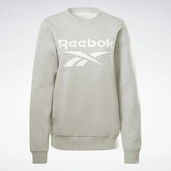 Hoodies and Sweatshirts Womens Reebok Identity Logo Fleece Crew Sweatshirt Medium Grey Heather