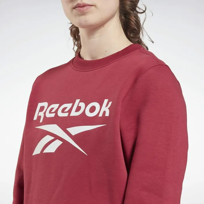 Hoodies and Sweatshirts Womens Reebok Identity Logo Fleece Crew Sweatshirt Punch Berry