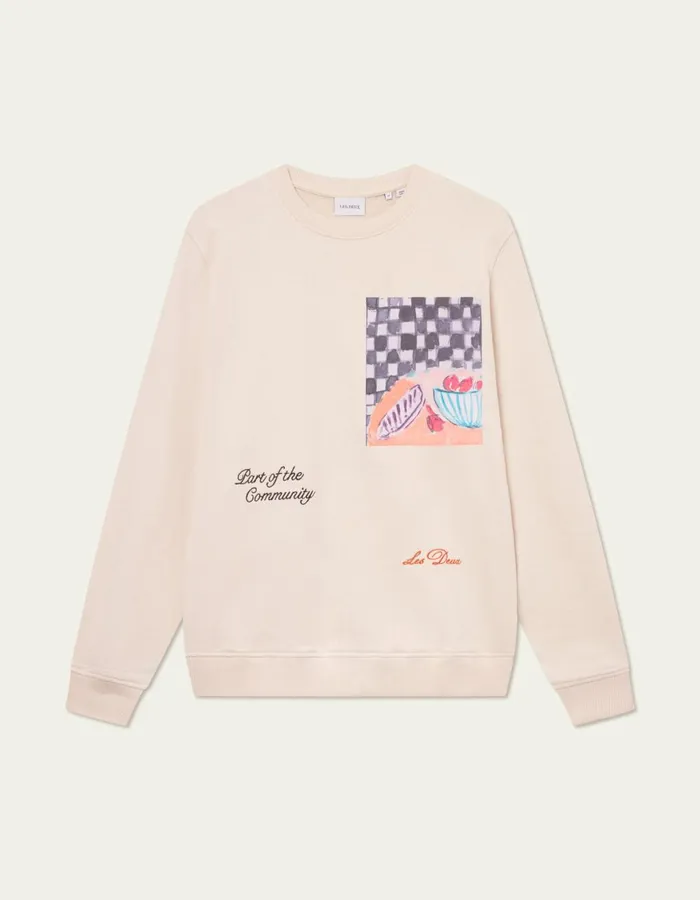 HoodiesSweatshirts Men Les Deux Cena Sweatshirt 8211 Light Ivory