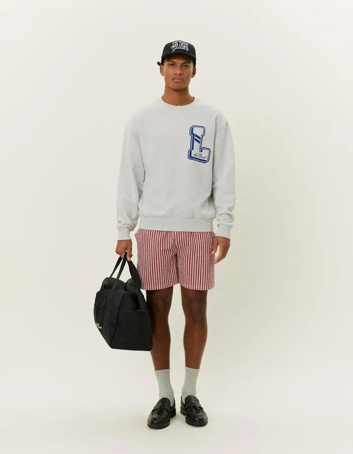 HoodiesSweatshirts Men Les Deux Libert Sweatshirt 8211 Snow Melange