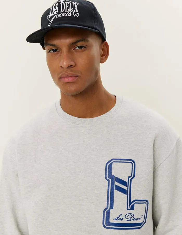 HoodiesSweatshirts Men Les Deux Libert Sweatshirt 8211 Snow Melange
