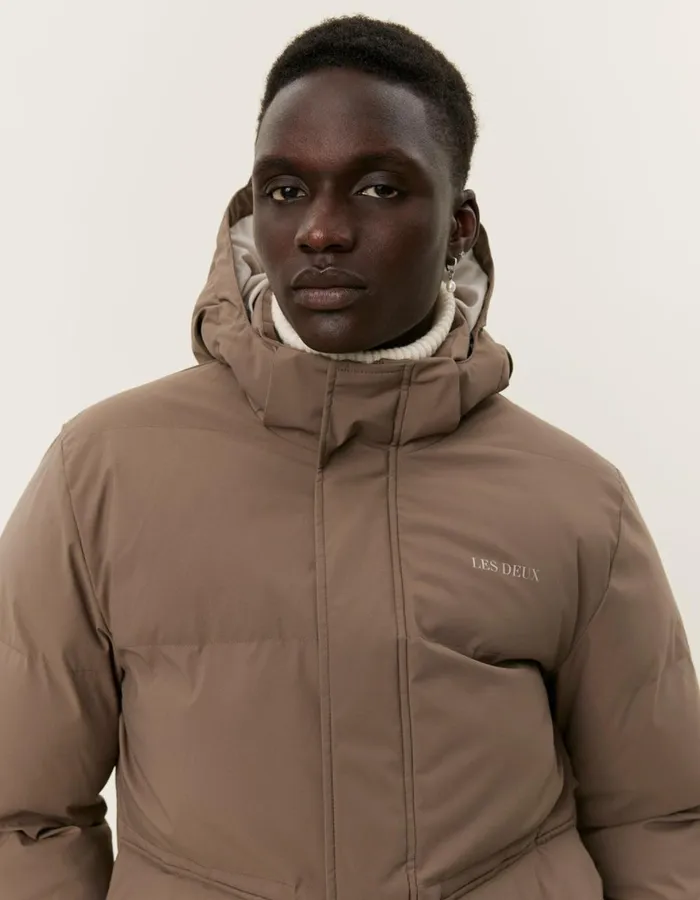 JacketsCoats Men Les Deux Montreal Puffer Jacket 8211 Mountain Grey