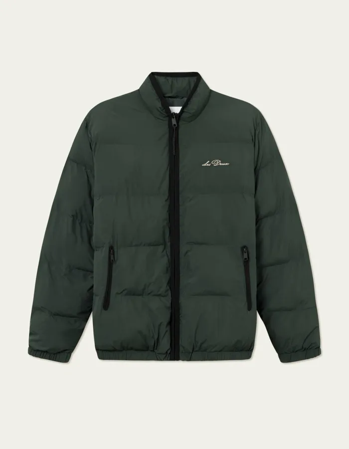 JacketsCoats Men Les Deux Newport Padded Jacket 8211 Pine Green