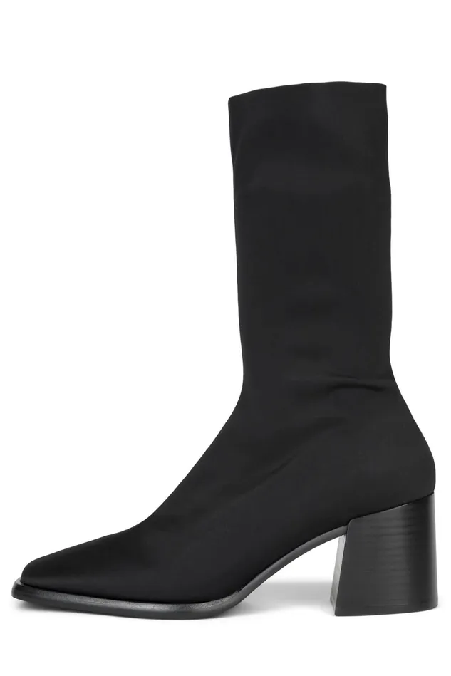 Jeffrey Campbell BLOGGER Black Neoprene Women Ankle To Mid
