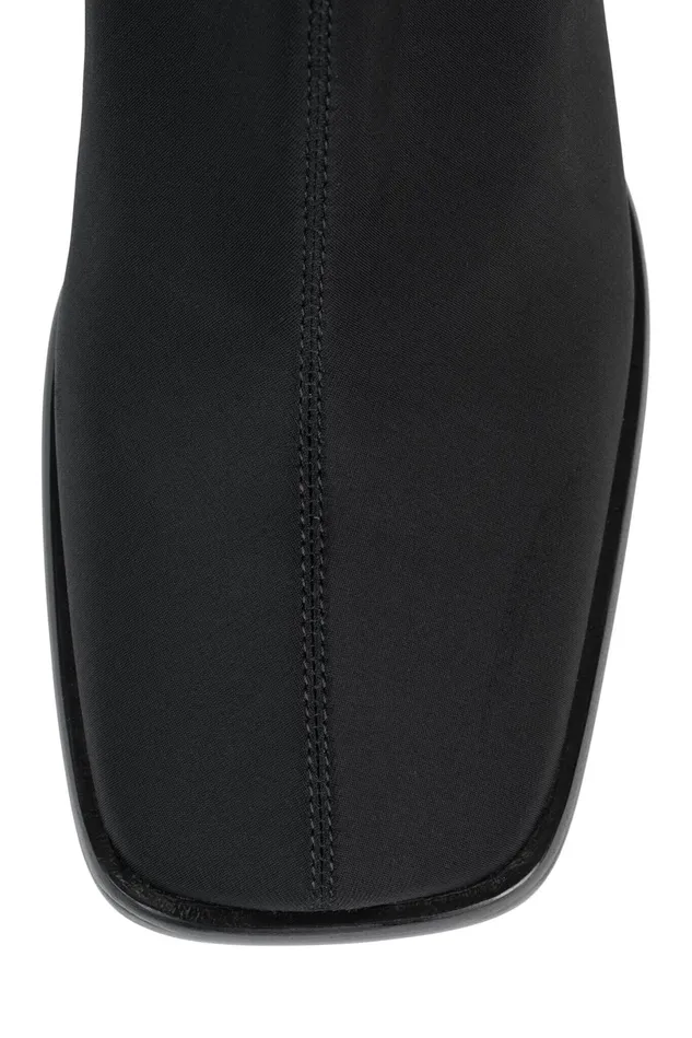 Jeffrey Campbell BLOGGER Black Neoprene Women Ankle To Mid