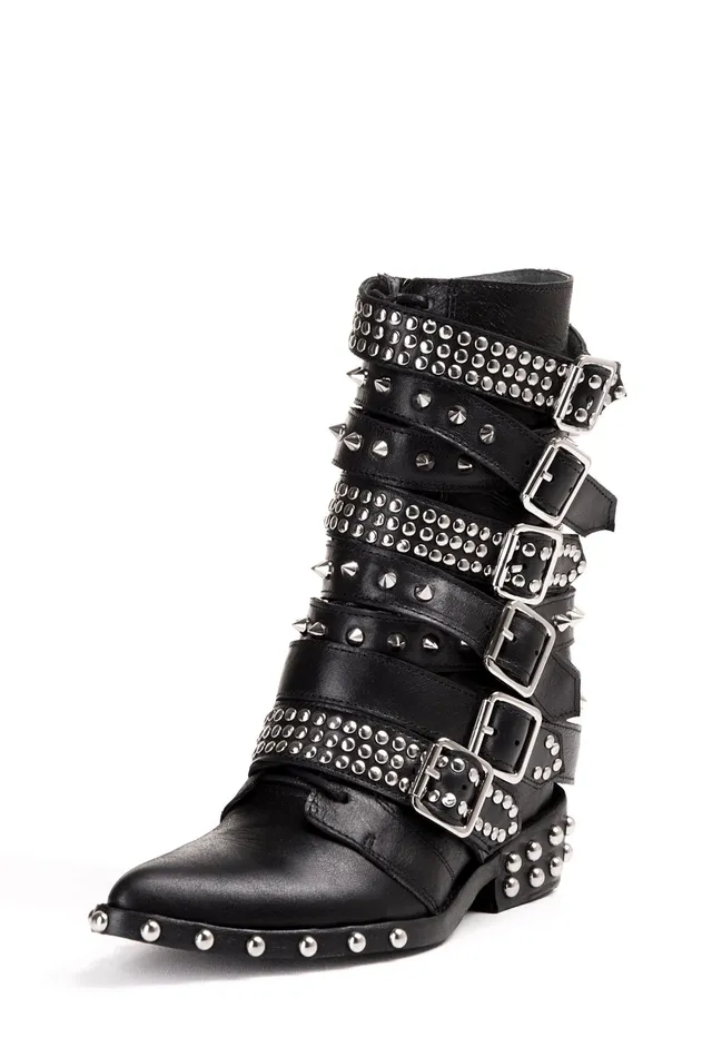 Jeffrey Campbell DRACOSTUD White Silver Women Ankle To Mid