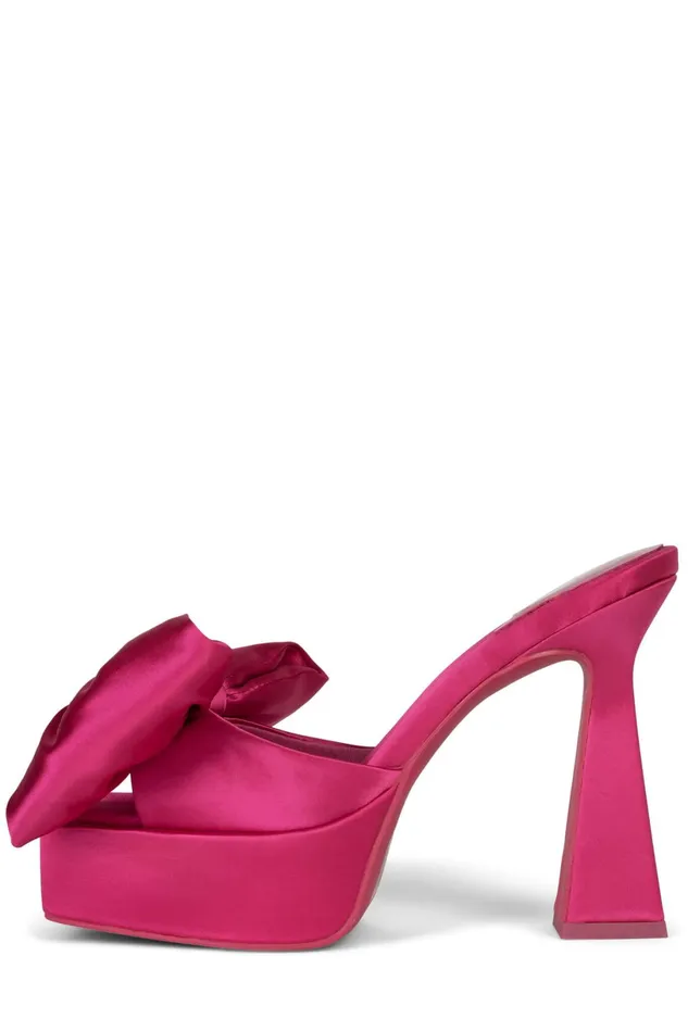 Jeffrey Campbell GAZENIA Fuchsia Satin Women Sandal
