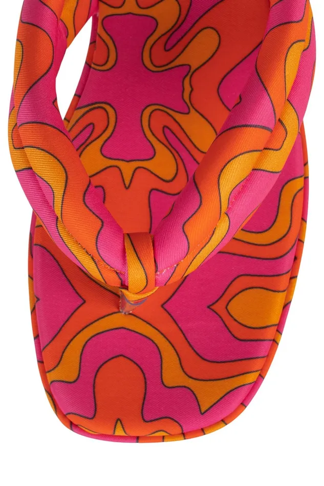 Jeffrey Campbell LUAU Fuchsia Multi Print Women Sandal