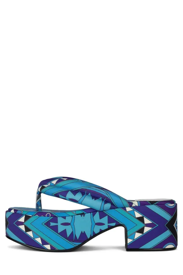 Jeffrey Campbell LUAU Fuchsia Multi Print Women Sandal