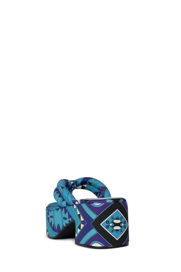 Jeffrey Campbell LUAU Fuchsia Multi Print Women Sandal