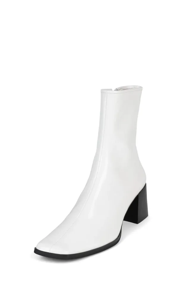 Jeffrey Campbell SLIQUE Ivory Patent Women Ankle To Mid