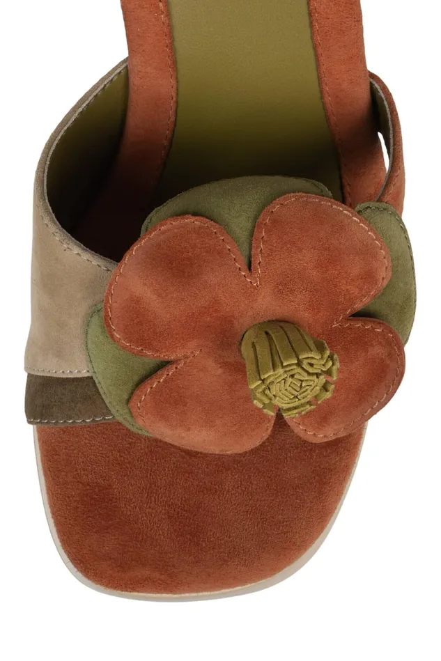 Jeffrey Campbell UGROWGRL Brown Khaki Suede Combo Women Sandal