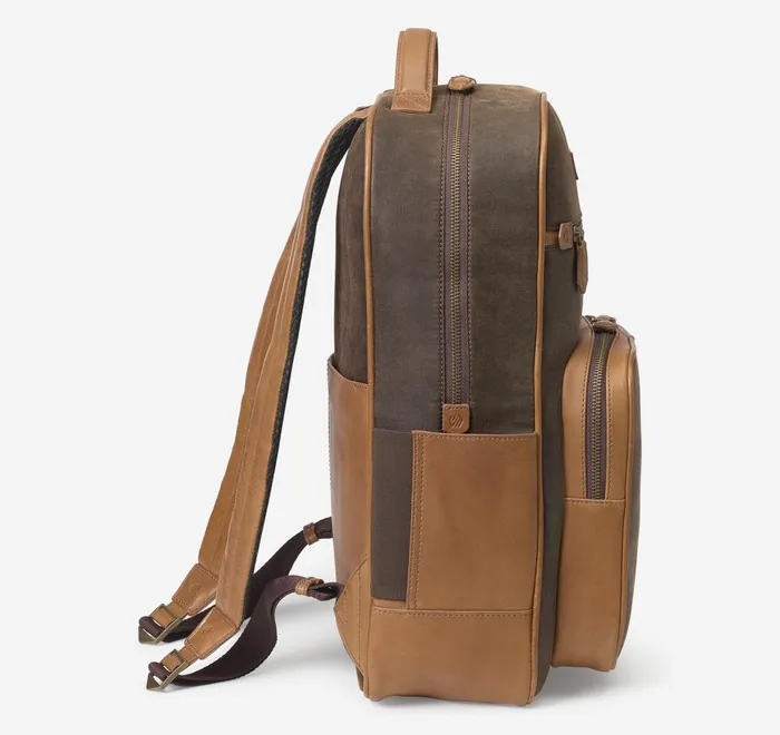 JohnstonandMurphy Backpacks and Briefcases Rhodes Backpack Brown Antique Cottontan Full Grain 8211 Men