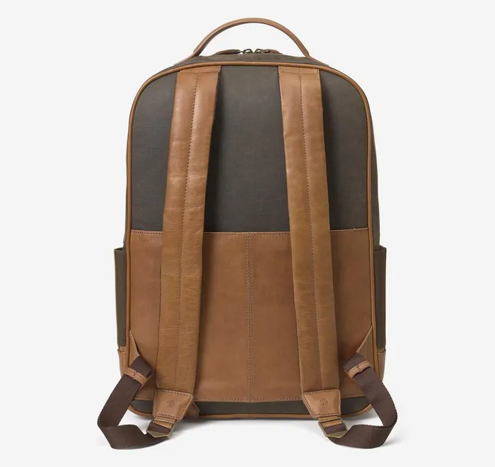 JohnstonandMurphy Backpacks and Briefcases Rhodes Backpack Brown Antique Cottontan Full Grain 8211 Men