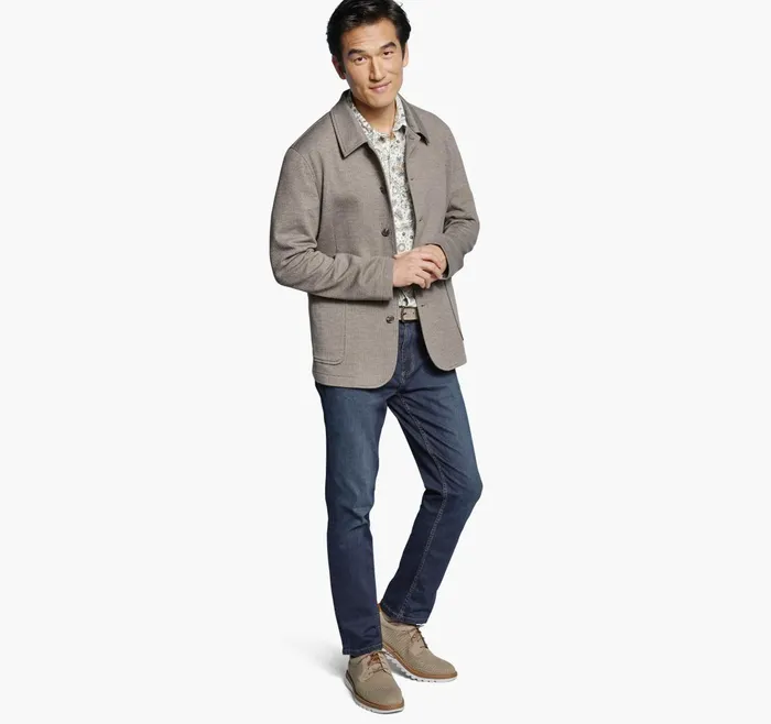 JohnstonandMurphy Blazers Xc Flex Knit FullButton Blazer Tan 8211 Men JohnstonandMurphy Blazers Xc Flex Knit FullButton Blazer Tan 8211 Men