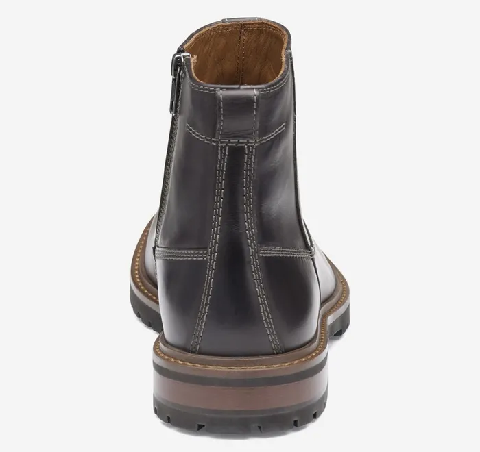 JohnstonandMurphy SlipOns and Loafers Barrett Zip Boot Charcoal Full Grain 8211 Men JohnstonandMurphy SlipOns and Loafers Barrett Zip Boot Charcoal Full Grain 8211 Men