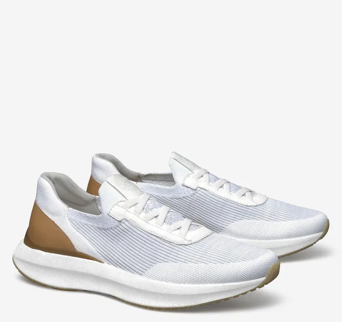 JohnstonandMurphy SlipOns and Loafers Briley Knit Jogger White Knit 8211 Men