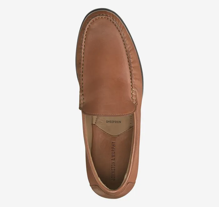 JohnstonandMurphy SlipOns and Loafers Cresswell Venetian Loafer Cognac Sheepskin 8211 Men