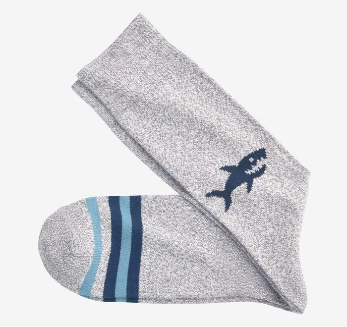 JohnstonandMurphy Socks Heathered Boot Socks Grey Shark 8211 Men