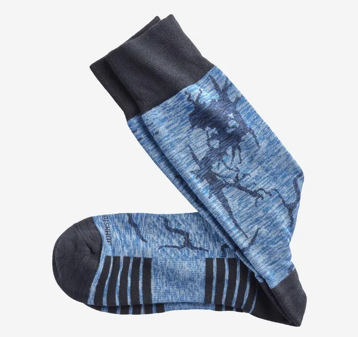 JohnstonandMurphy Socks Space Dye Socks Blue Crackle 8211 Men
