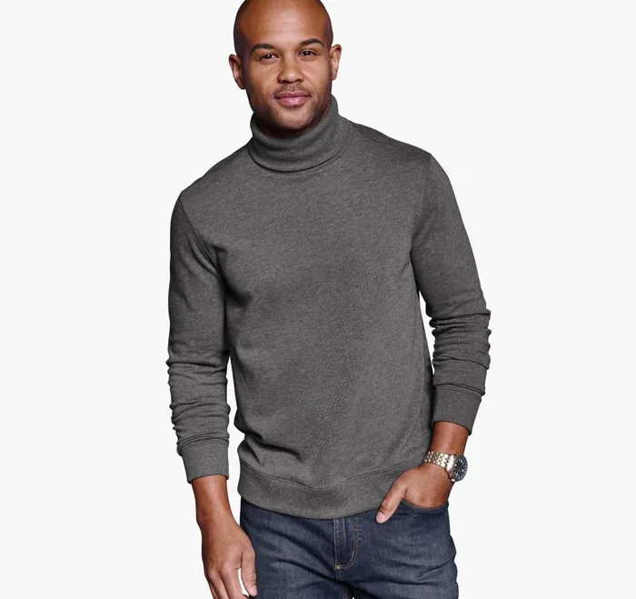 JohnstonandMurphy Sweaters and Knits Knit Turtleneck Gray 8211 Men